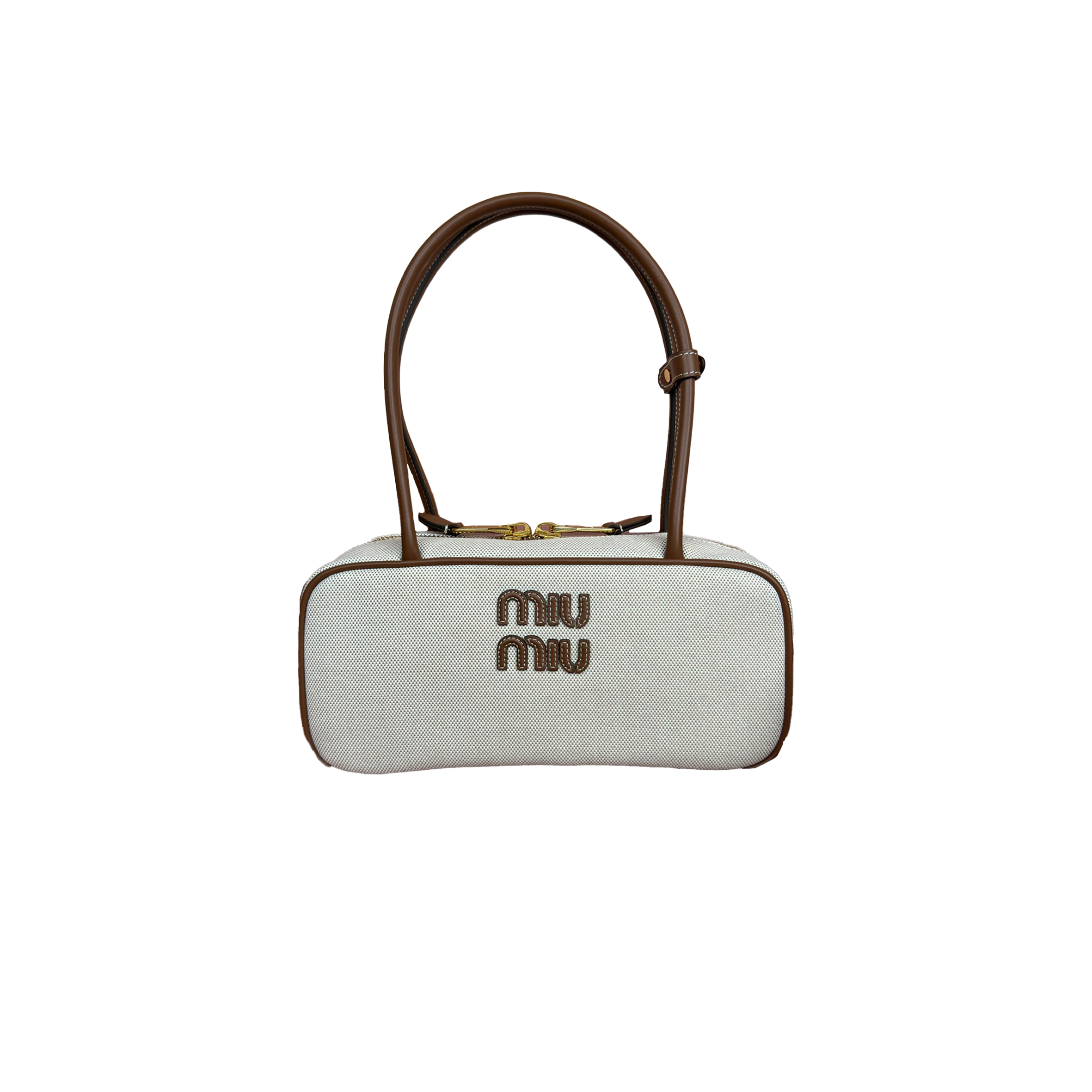 MIU MIU CANVAS TOP-HANDLE BAG 5BB173 (28*15*9cm)